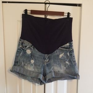 Pink Blush Maternity Shorts